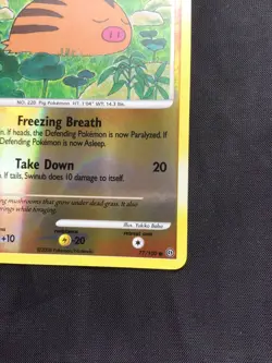 Pokemon Cards: Stormfront Reverse Holo: Swinub 77/100 - Image 5