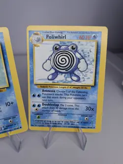 Poliwag 59/102 Poliwhirl 38/102 Base Set ERROR MISCUT Vintage Pokemon Cards. - Image 3