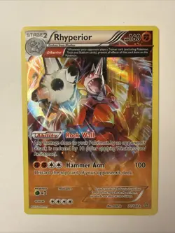 Rhyperior 77/160 Holo Rare 2015 Pokemon XY Primal Clash Holo Card NM - Image 1