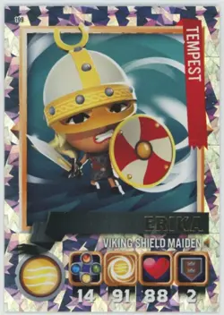 2015 Topps World of Warriors Trading Card Game Erika Foil Cracked Ice #199 - Image 1
