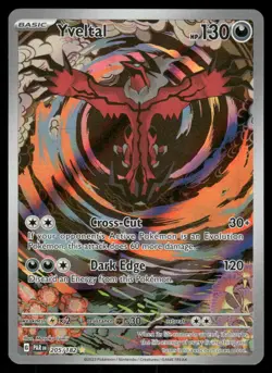 Pokemon Cards Yveltal 205/182 Paradox Rift Illustration Rare NM - Image 1