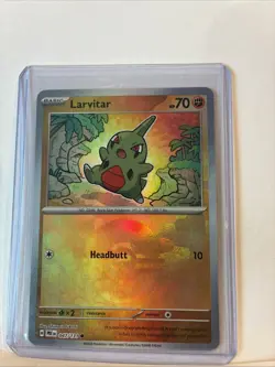 Pokemon TCG Prismatic Evolutions 047/131 Larvitar Poke ball Pattern English - Image 2