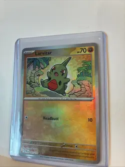 Pokemon TCG Prismatic Evolutions 047/131 Larvitar Poke ball Pattern English - Image 4