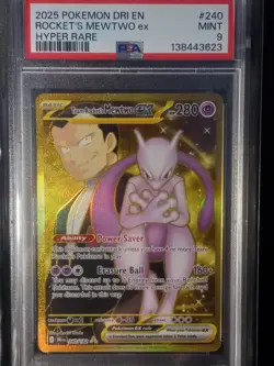 Pokemon TCG Team Rockets Mewtwo EX 240/182 Destined Rivals Hyper Rare ENG PSA 9 - Image 2