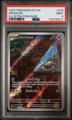Pokemon Drowzee TCG Card 210/198 SV01 Holo Illustration Rare PSA 9 - Image 2