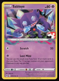 Pokemon Sableye 070/196 Prize Pack Series Cards Non-Holo Pack Fresh - NM - Image 1