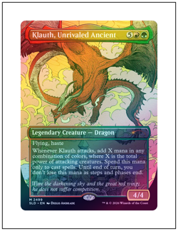 1x Klauth, Unrivaled Ancient, Secret Lair D&D - 2499, Foil, Magic MTG NM - Image 1