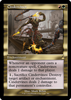 [MTG] Cindervines (Foil) (Retro Frame) (360) (RVR) NM - Image 1