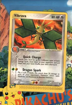Pokemon TCG Vibrava 22/97 EX Dragon Non-Holo Rare NM - Image 1