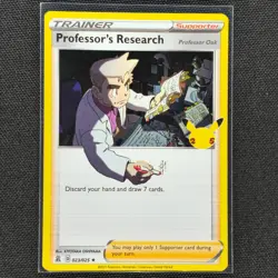 Professor's Research - 023/025 - Holo Rare - Celebrations - Pokemon Card - VLP - Image 1
