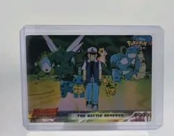 The Battle Renewed Pokemon Topps Mewtwo Strikes Back BLUE LOGO - Image 1