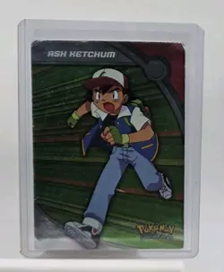 2000 Topps Pokemon TV Series 2 Ash Ketchum #HV1 Holo Foil Blue Logo 1st Print - Image 1
