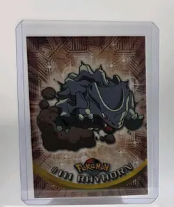 2000 Topps Pokemon #111 Rhyhorn (TV Animation Series 2) Blue Logo NM - Image 1