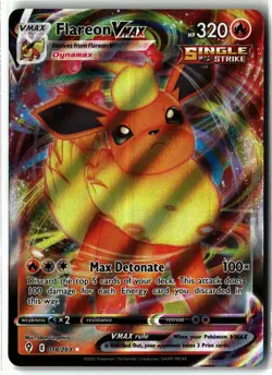 Flareon VMAX ⭐ 018/203 Holo VMAX Rare Evolving Skies 2021 Pokemon NM - Image 1