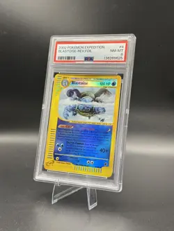 BLASTOISE - 4/165 - REVERSE HOLO - EXPEDITION - 2002 POKEMON - PSA 8 - Image 2