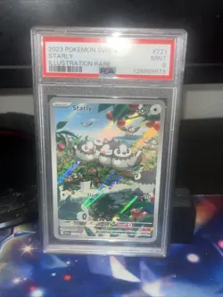 Starly Pokemon 221/198 SV01: Scarlet & Violet Base Set Holo PSA 9 - Image 1