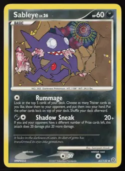 Pokemon Vintage Sableye 63/132 Secret Wonders Non-Holo - HP / DMG - Image 1