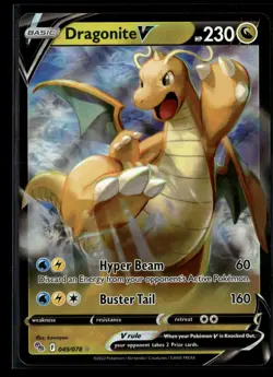 Dragonite V 049/078 Holo V Rare Pokemon GO Pokemon NM/M - Image 1