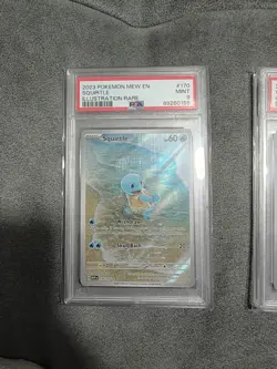 Pokemon Trio Squitle #170 Wartortle #171 Blastoise ex #200 151 Psa 9 Mint - Image 3
