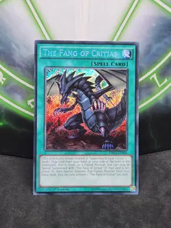 Yugioh The Fang of Critias DRL2-EN006 Secret Rare 1st Edition NM - Image 1
