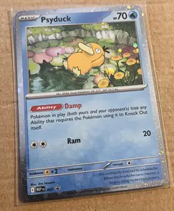 Pokemon Psyduck Mega Evolution Promo Series Card MEP #007 Cosmos Holo HP 70 TCG - Image 1