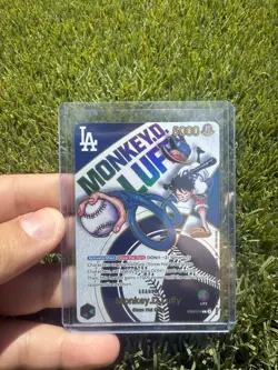 “ONE PIECE × LA DODGERS Promo Card – Monkey D. Luffy EB02 – Un-sealed LP” - Image 1