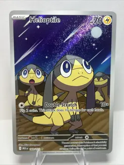 Helioptile 143/132 Me01: Mega Evolution Illustration Rare Pokemon Card NM - Image 1