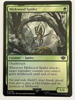 Magic the Gathering MTG Lord of the Rings 0178 Mirkwood Spider Foil - Image 1
