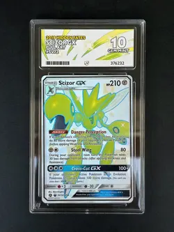 Pokemon Scizor GX SV72/SV94 Hidden Fates Ace Gem Mint 10 *PERFECT SUBGRADES* - Image 1