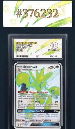 Pokemon Scizor GX SV72/SV94 Hidden Fates Ace Gem Mint 10 *PERFECT SUBGRADES* - Image 3