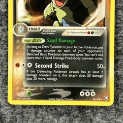 Pokemon EX Dragon Frontiers Dark Tyranitar 20/109 Regular Rare NM - Image 4