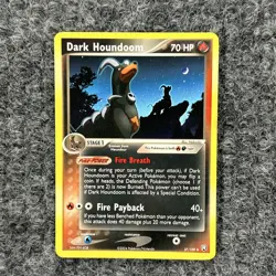 Pokemon EX Team Rocket Returns Dark Houndoom 37/109 Regular Uncommon NM - Image 1