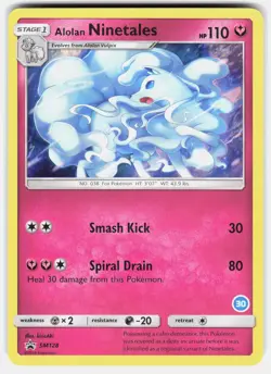 Alolan Ninetales - SM128 Promo Sun & Moon Promo Pokemon Lightly Played - Image 2