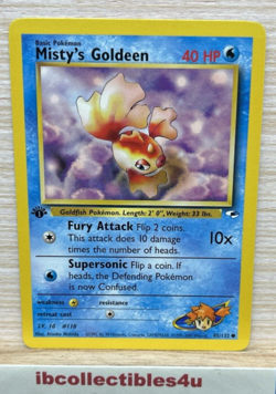 Misty's Goldeen 85/132 Common 1st Edition Pokemon Card Near Mint - Image 1
