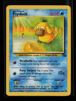 Psyduck 53/62 Common Fossil Pokemon Card - Image 1