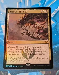 MTG *FOIL * Strixhaven Mythic BLOT OUT THE SKY NM - Image 1