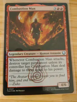MTG Combustion Man (FOIL) 0127 Avatar: The Last Airbender M/NM Free UK P&P - Image 1