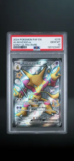 Pokemon Alakazam ex 215/091 PSA 10 Shiny Ultra Rare PAF 2024 - Image 1