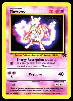 MEWTWO 3 PROMO WIZARDS BLACK STAR PROMOS POKEMON MP - Image 1