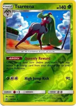 POKEMON CARD REVERSE HOLO TSAREENA 19/236 NO 763 FRUIT POKEMON TCG CCG - Image 1