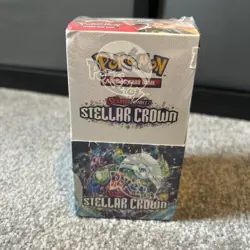 Pokemon TCG Stellar Crown Half Booster Box (18 Packs) New and Sealed - Image 1