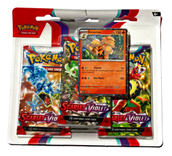 Pokemon TCG Scarlet & Violet Base Set 3-Pack Blister SEALED Arcanine Promo - Image 1