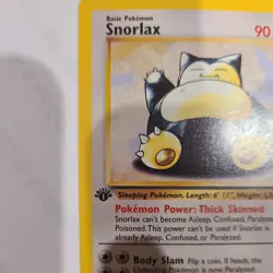 Pokemon TCG Snorlax 1st Edition Jungle Set 27/64 Near Mint 1st edition stamp - Image 2