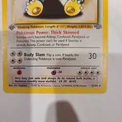 Pokemon TCG Snorlax 1st Edition Jungle Set 27/64 Near Mint 1st edition stamp - Image 4