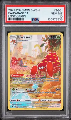 Pokemon Lost Origin Parasect TG01 PSA 10 - Image 1