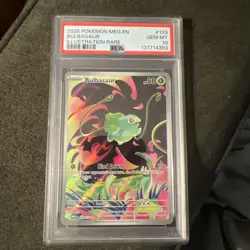 2025 Pokemon Mega Evolution BULBASAUR Illustration Rare #133 PSA 10 Gem Mint - Image 1