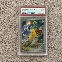 2023 POKEMON SVP EN-SV BLACK STAR PROMO #027 PIKACHU PSA 9 - Image 1