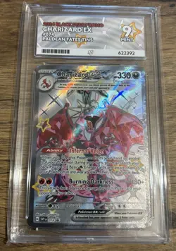 Pokemon TCG Charizard EX SVP 074 Black Star Promo, Paldean Fates ACE 9 - Image 1