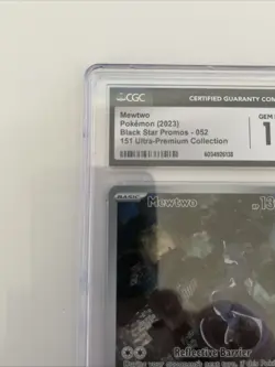 Pokemon CGC Gem Mint 10 Mewtwo 052 Scarlet & Violet Promo Card Holo Black Star - Image 3