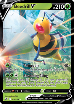 Beedrill V 1/189 Rare Holo V | Astral Radiance | Pokemon Card - Image 1